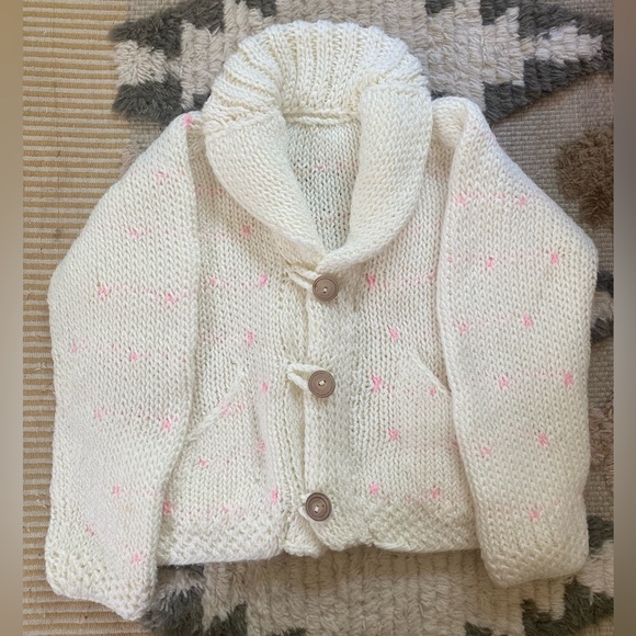 Hand Crafted Sweaters - Hand Knit Sweater Jacket - One Size